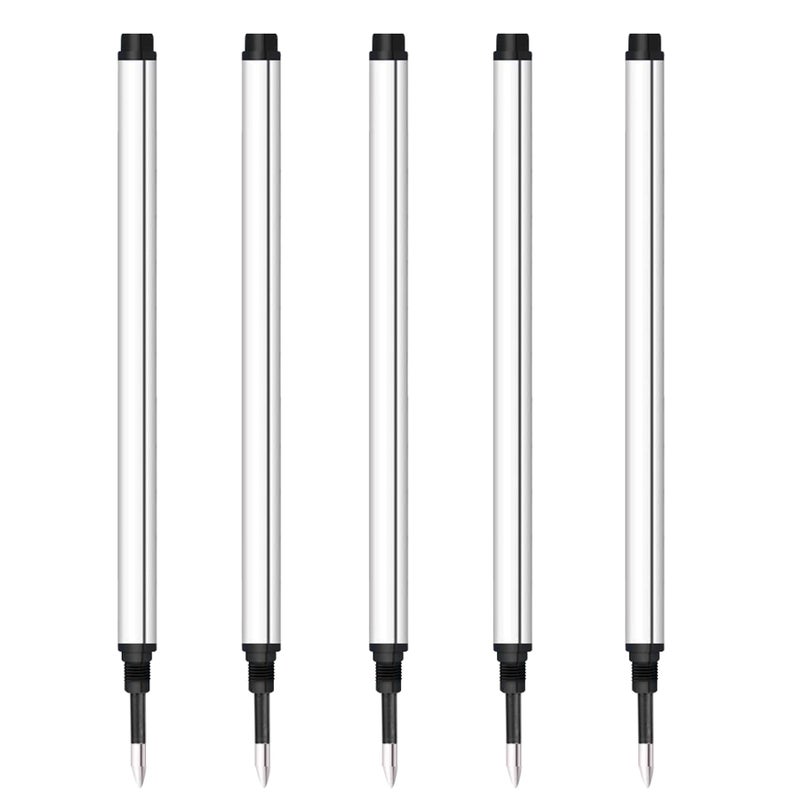 DunBong Spiral Refill, Replaceable Gel Ink Rollerball Refills 5 Pack, 0.5mm Medium Point, Threaded Rolling Ball Refills (Black) - Image 5